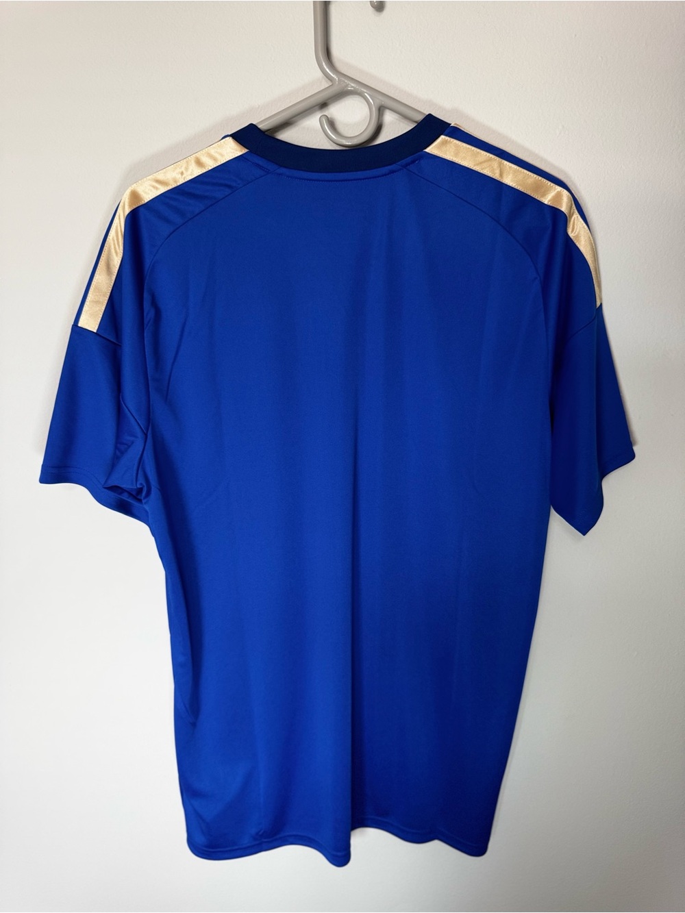 adidas Blue Italy National Soccer Jersey with Gold Stripes - Picture 2 of 5